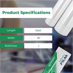 18 x 1000′ Food Service Film 1 Roll/Case