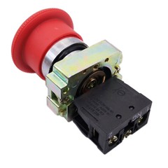 US Stock 2pcs XB2-BS542 RED Mushroom 1NC Emergency Stop Push-button Switch