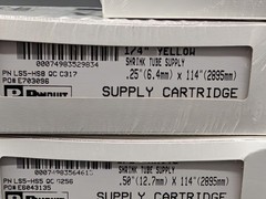 5 Panduit Shrink Tube Label Cartridges – See List In Description – Free Shipping