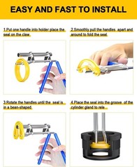 Hydraulic Seal Installation Tools, Hydraulic Cylinder Piston Repair Seal Kit, U-