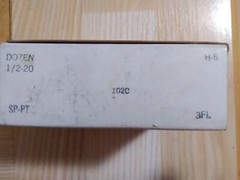 BOX OF 12 R&N 1/2-20 3 FLUTE GH5 SPIRAL POINT PLUG TAP 102C #44345
