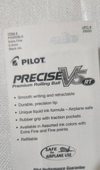 Pens Precise V5 RT Refill Retract black Ink Roll Ball Extra Fine pilot 6×2=12