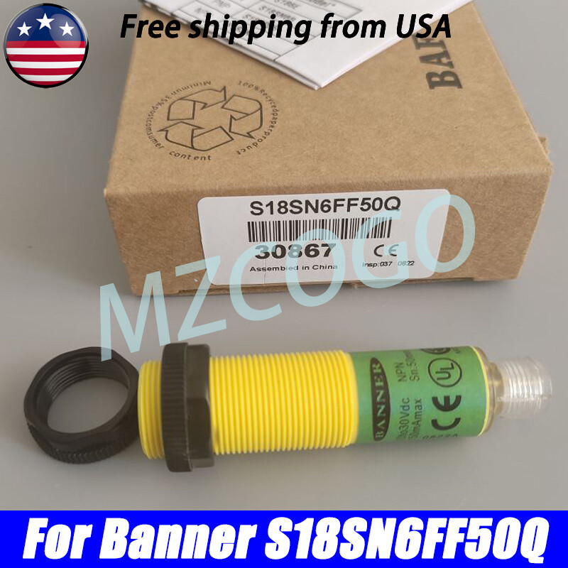 For BANNER S18SN6FF50Q Photoelectric Sensor NEW 30867 10-30VDC 50mm New In Box
