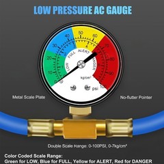 Self-Sealing R134A Refrigerant Recharge Kit, AC Recharge Hose Kit with Gauge NEW