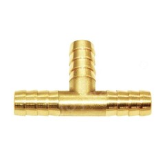 1/4″ Brass Barb Tee Fittings T-Shaped 3 Ways Union 1/4″ Hose Barb Pipe Fittin…