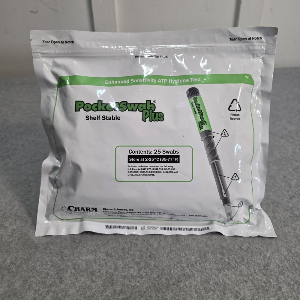 25 Charm novaLUM PocketSwab Plus Detection System Refills ATP Test Exp 2/2024