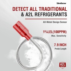 Refrigerant Leak Detector PPM%LEL Combustible Gas A2L AC Freon Natural