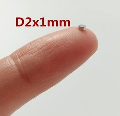 Mini Neodymium Magnet 2mm x 1mm Tiny Rare Earth Disc Magnets – 0.06kg Pull Pa…