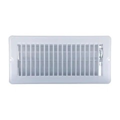 9-3/4 in. x 4 in. Steel Floor Register with 7/8 in. Drop in White