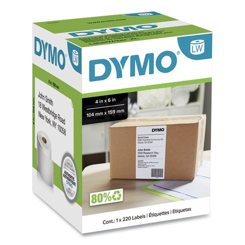 DYMO LabelWriter Shipping Labels, 4″ x 6″, White, 220 Labels/Roll