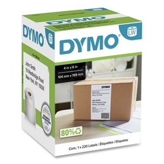 DYMO LabelWriter Shipping Labels, 4″ x 6″, White, 220 Labels/Roll, 5 Rolls/Pack