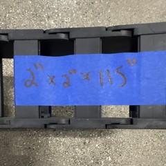 Black Plastic Cable Track 2 in x 2 in x 115 in Segmented Carrier