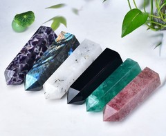 Fzbhro Black Obsidian Towers Large Crystal Point Obelisk 6 Faceted Healing
