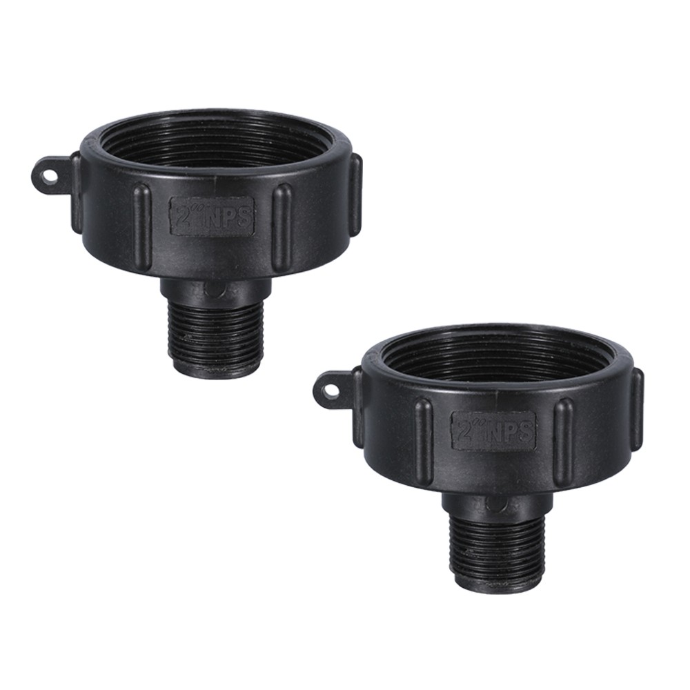 275 330 Gallon IBC Tote Adapter Garden Hose 2 NPT (NPS) Fine Thread To 3/4 Male