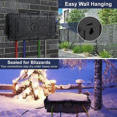 Outdoor Extension Cord Box Power Strip Cover Waterproof Cable Protector Case