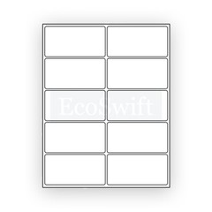 (10) 4 x 2 EcoSwift Laser/Ink Address Shipping Self-Adhesive Labels 10 per sheet