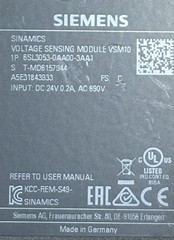 Siemens 6SL3053-0AA00-3AA1 Sinamics Voltage Sensing Module VSM10 Input: DC 24V