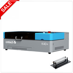 OMTech 45W K40+ CO2 Laser Engraver Marker 8x12in Desktop Machine W/ Rotary Axis