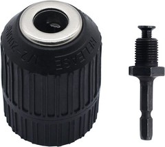 1/2″ Quick Change Keyless Drill Chuck Adapter 2.0-13mm, 1/4-Inch Hex Shank