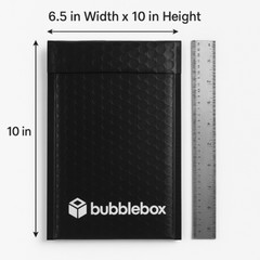#0 Poly Bubble Mailers 6.5×10 Black Padded Shipping Envelopes for Small Business