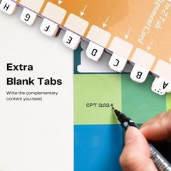 2026 Index Tabs for CPT, HCPCS Level II Expert & ICD-10-CM, Color-Coded & Lam…