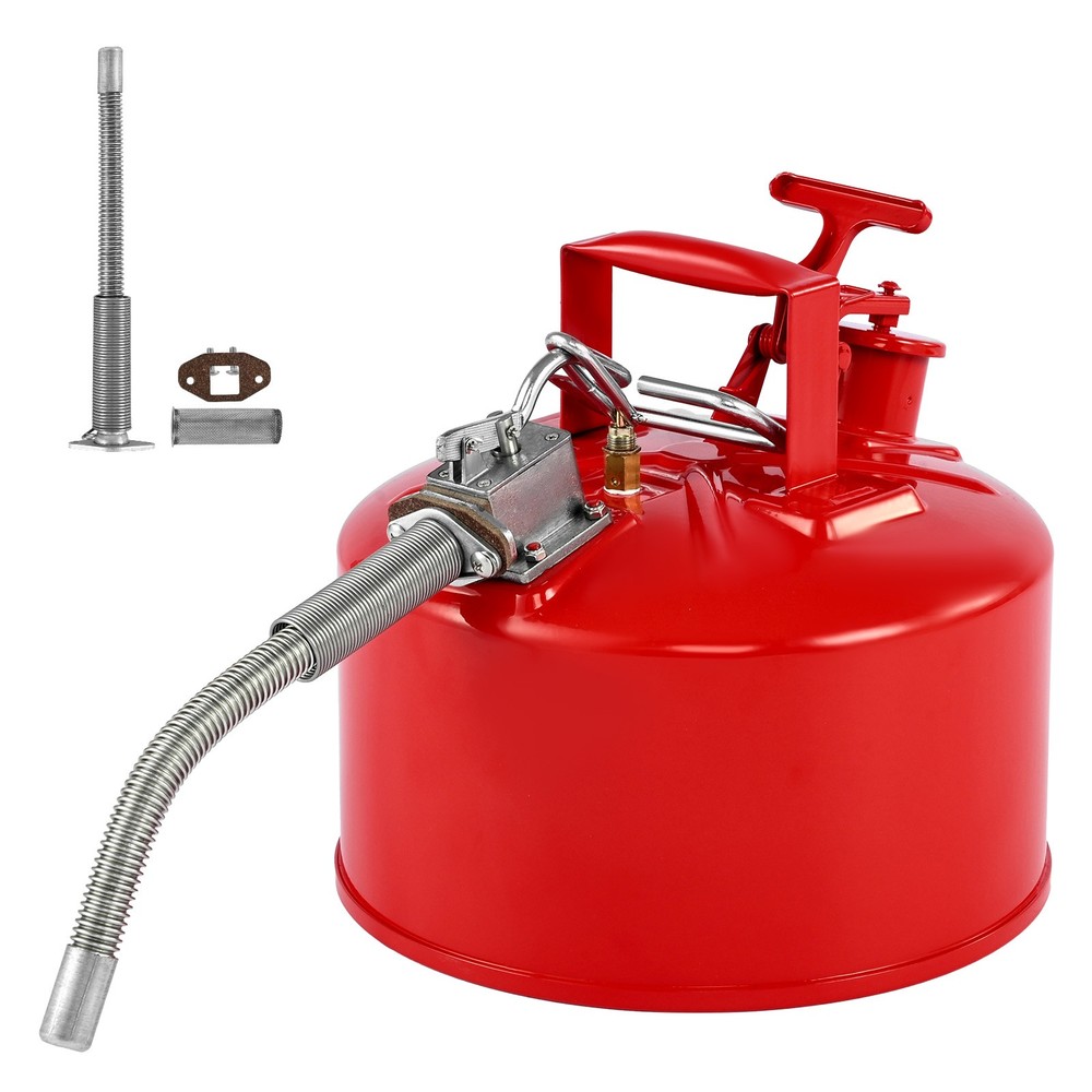 Uimoso 2.5 Gallon Red Safety Gas Can with Flame Arrester and Pouring Spout