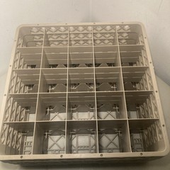 Traex TR6 Beige 25 Compartment Glass Rack with 3 Extenders. Rack Master Dishwash
