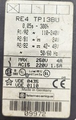 TELEMECANIQUE RE4 TP13BU TIME DELAY RELAY 0.5S-300H