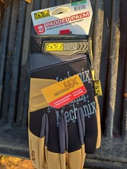 Mechanix Wear X-Large Black/Tan Padded Palm Work Gloves