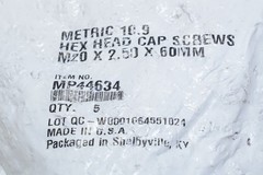 Lot of 3 VALUE COLLECTION MP44634 Hex Head Cap Screw M20x2.5, 60.00 mm Length