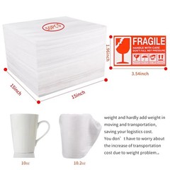 15″x15″ Moving Supplies, 50pcs Foam Pouches, Packing Supplies 15″x15″, white
