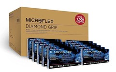 Microflex MF-300 Diamond Grip XLarge Disposable Latex White Exam Gloves 1,000pk