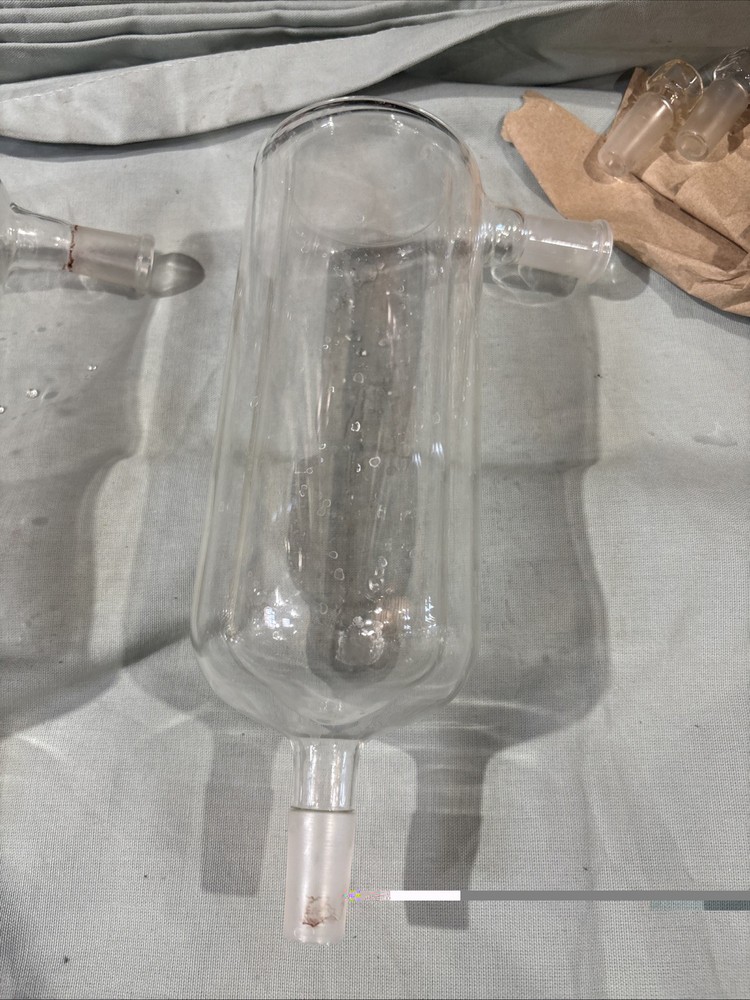 Used Glass 24/40 Joint Single Port Dewar Cold Trap Lab Laboratory Distillation
