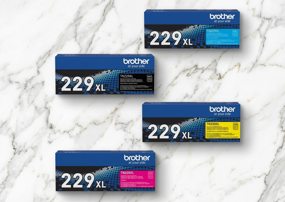 Genuine Brother TN229XL High Yield Toner Set Black Cyan Magenta Yellow OEM New