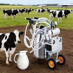 6.6Gal/25L Milking Machine Electric,Portable Milker with Food-Grade Cups&Bucket
