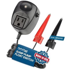 Sump Pump Float Switch Hi-Lo Dual Sensors Built-In Alarms Maintenance Free 120V