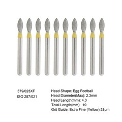 Dental Diamond Burs Egg Football Diamond Bur FG Extra Fine High Speed 379-023XF