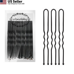 U Shaped Hair Pins for Buns, 100 PCS 2.8″ 100 Count (Pack of 1), Black
