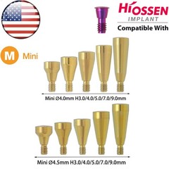 US Dental Healing Abutment Cover Screw Mini/Regular Hex Fit Oss Hiossen Platform