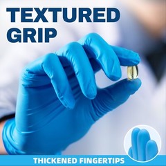 4 Mil Blue Nitrile Gloves Powder Free Latex Free Cooking Clean Disposable Glove