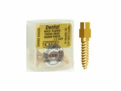 NORDIN Dental Gold Plated Screw Post ORIGINAL All Sizes Refill of 24 posts