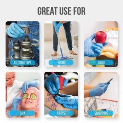 Serenelife 100 Pcs. Soft Industrial Gloves -Nitrile & Vinyl Gloves (small size)