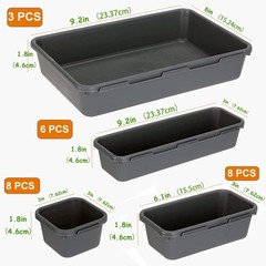 Effortless Organization: 25 Pcs Interlocking Desk Drawer Separators for Any Room