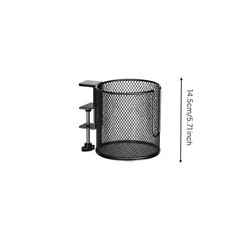 Cup Holder with Clamp Space-Saving Mesh Cup Holder Secure for Table Edge