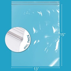 GPI – 13″ X 15″, 2 Gallon Large Zip Bags, Heavy-Duty 4 Mil, Pack Of 100, Clea…