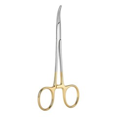 2Type Dental Hemostat Locking Forceps Surgical Instrument Curved & Straight Head
