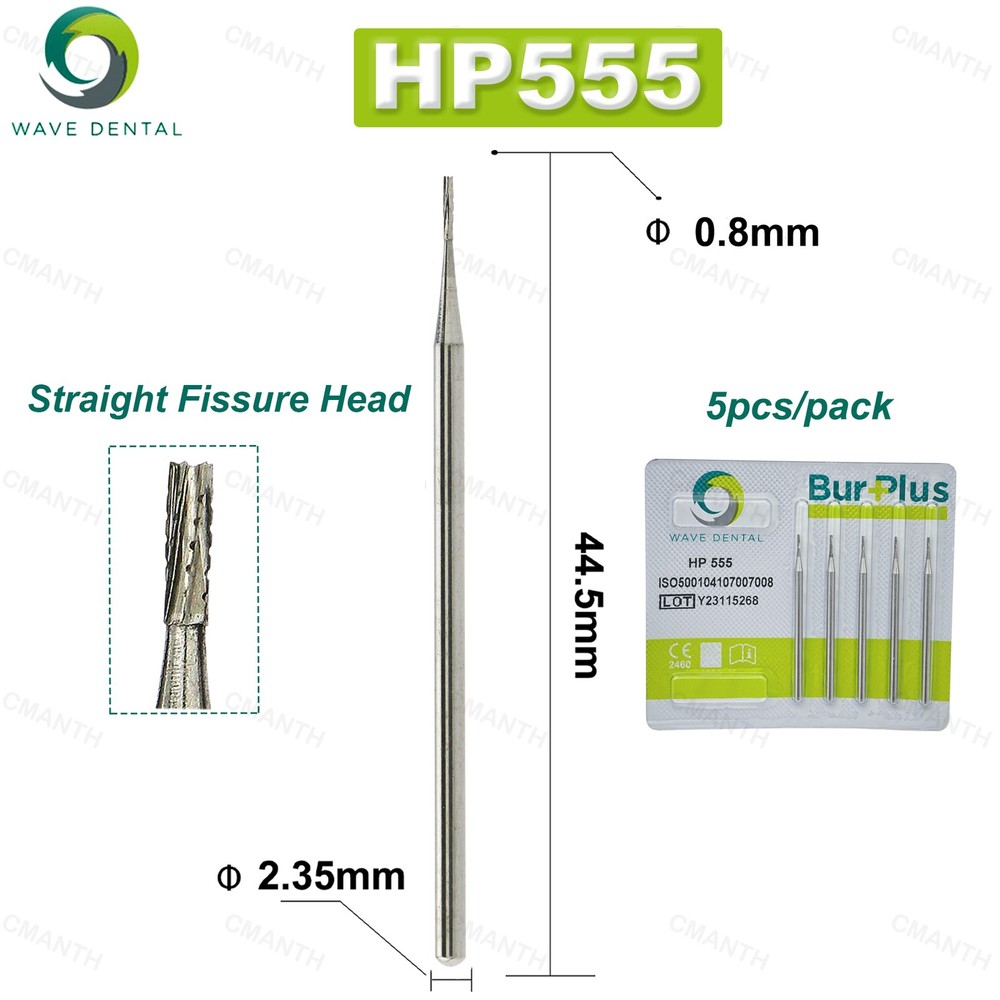 US WAVE Drill Dental Tungsten Carbide Burs HP 2.35mm For Straight Handpiece