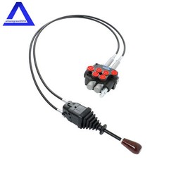 2 Spool Remote Control Valve Kit 80lpm/ 21gpm + Joystick + Cable 25MPa