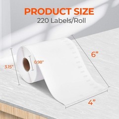 4″x6″ Direct Thermal Printer Label, Shipping Labels Compatible with Rollo, Ja…