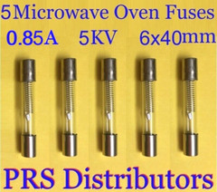 MICROWAVE OVEN High Voltage FUSES 0.85A 5KV 6X40mm 5 pieces USA SELLER
